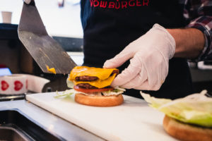 VOWdubs + Cheese Plant-Based Burger